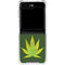Marijuana Leaf Light Green Galaxy Z Flip6 Clear Case